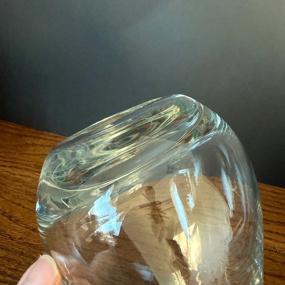 Crystal Clear Handcrafted Glass Pitcher Water Juice Carafe Made in Romania Clear
